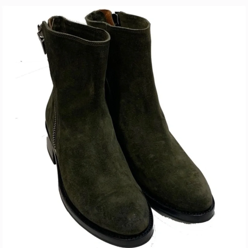 EUC Olive Suede Frye Boots - Picture 2 of 4
